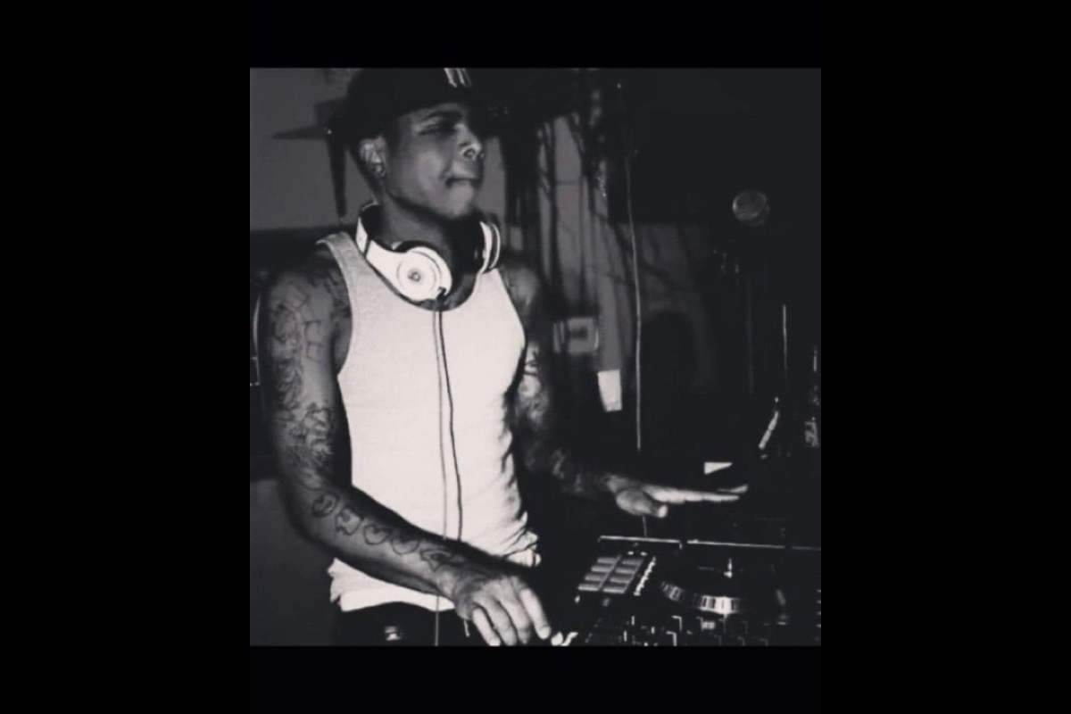 DJ Anwaar Himself in the booth at a downtown Palm Springs nightclub